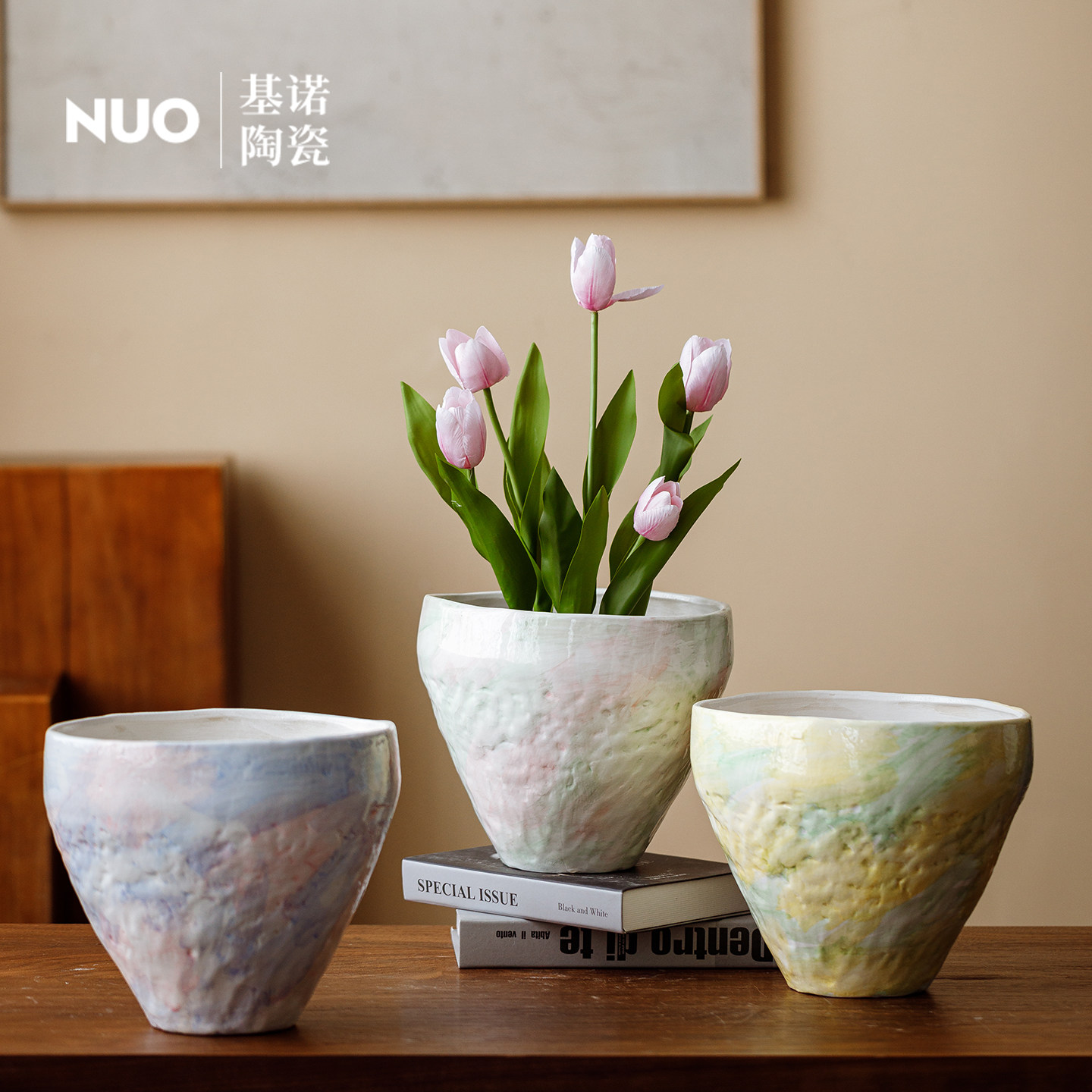 景德镇小清新陶瓷小花盆室内发财树龟背竹专用盆景水培兰花绿植盆,家居饰品,花盆,淘宝优惠券,粉丝福利购,淘宝优惠卷