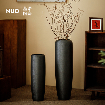 落地大花瓶插花现代简约粗陶罐