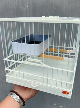 【鸟厨】绣眼新款超大洗澡盒聚兴塑钢笼专用鸟用洗澡盒非陶瓷