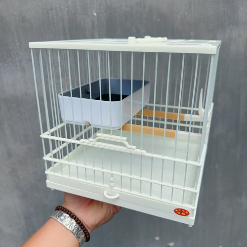 【鸟厨】绣眼新款超大洗澡盒聚兴塑钢笼专用鸟用洗澡盒非陶瓷