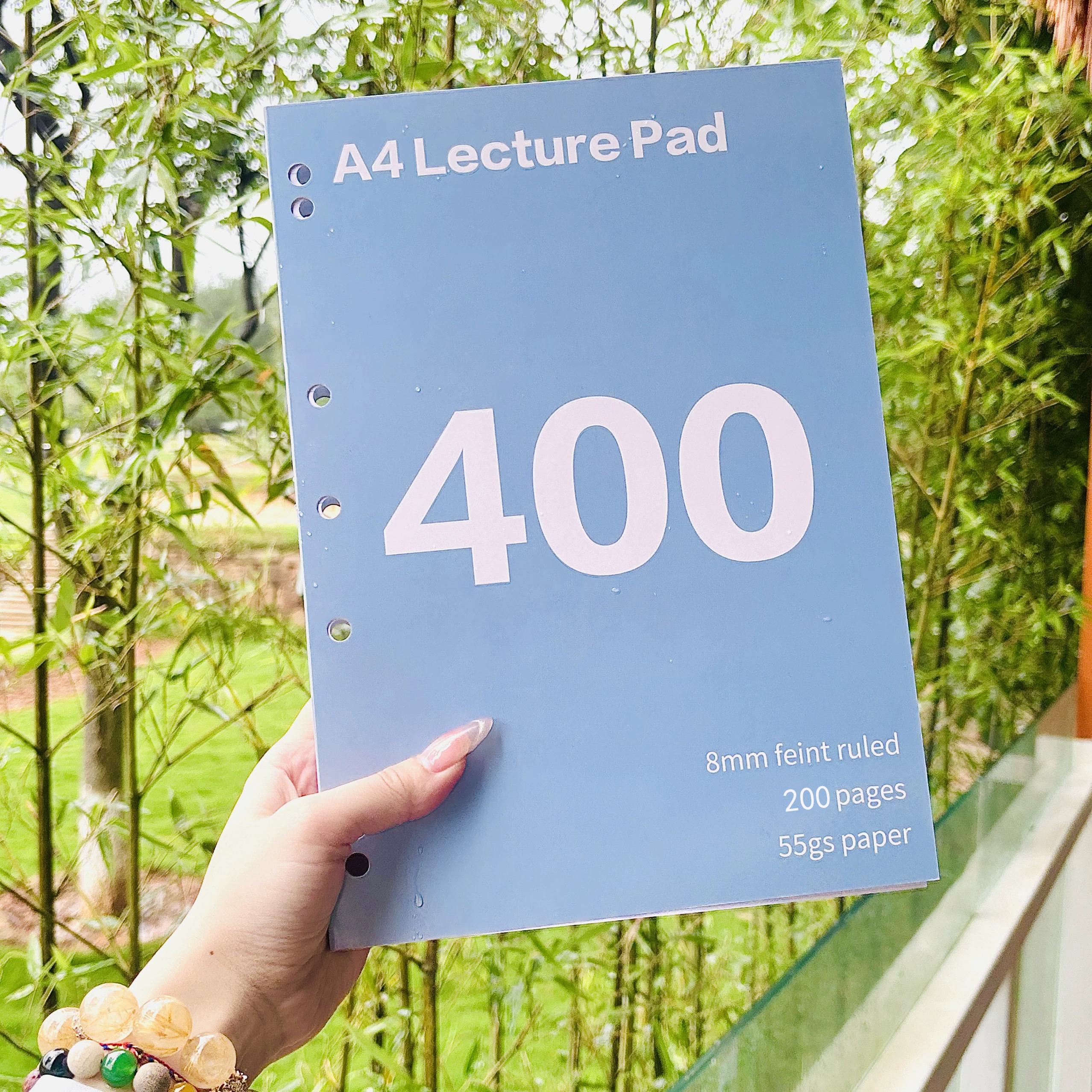 小红书同款蓝色200页薄脆笔记本