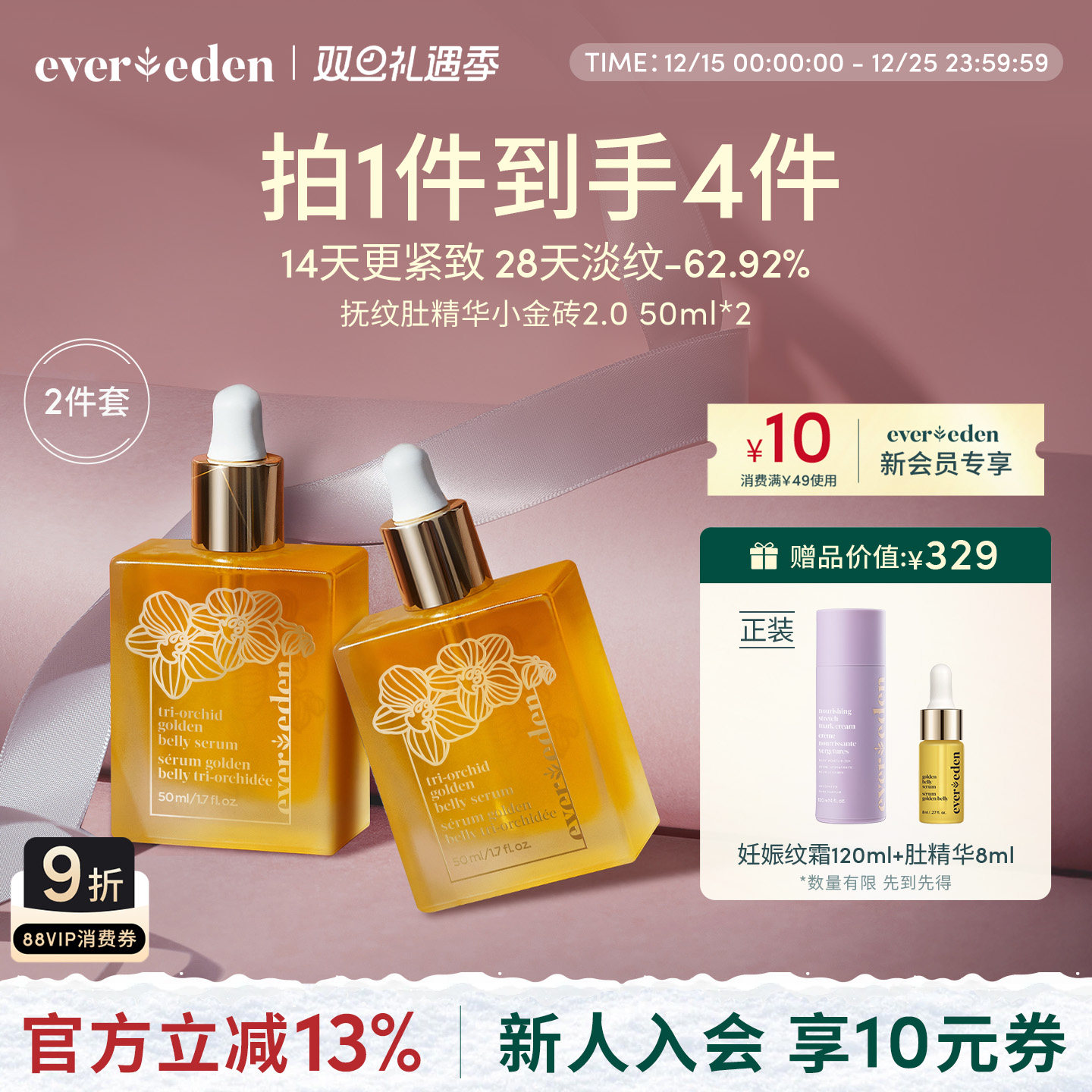 Evereden预防妊娠纹肚精华2件套