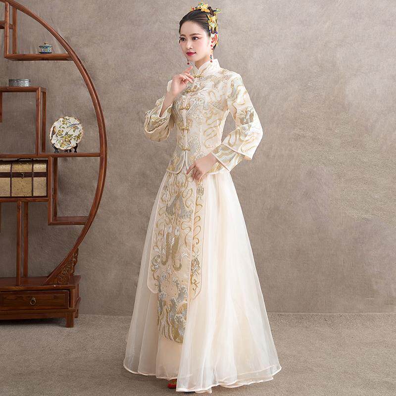 秀禾服中式2019古装结婚旗袍敬酒服婚纱礼服夏季新娘凤冠霞帔新款|ruв категории Женская одежда, Cвадебные платья, ципао - от Buy2taobao.com для оказания профессиональной услуги покупки агента Taobao