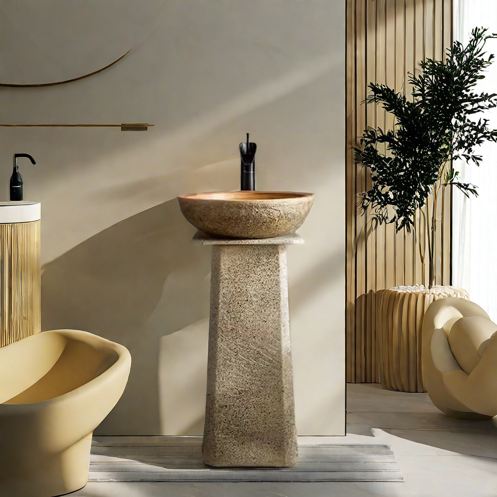 立式一体洗脸盆立柱盆小洗手台盆