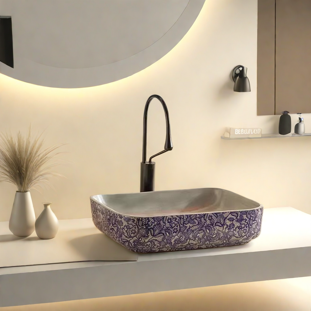 复古台上盆长方形新中式民宿