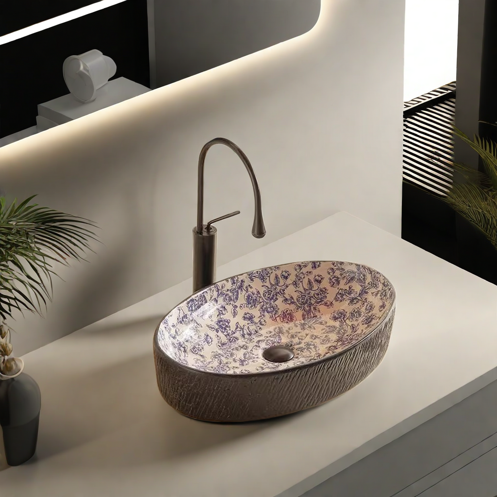 椭圆形卫生间洗脸盆台上盆盆