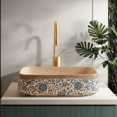 复古台上盆尺寸长方形民宿酒店