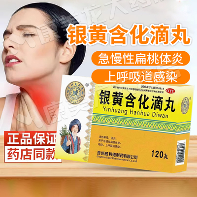 威利德 银黄含化滴丸50mg*120丸/盒急慢性扁桃体炎咽炎清热解毒