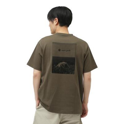 代购SnowPeak男士户外T恤透气速干轻便短袖T恤圆领短袖休闲衣