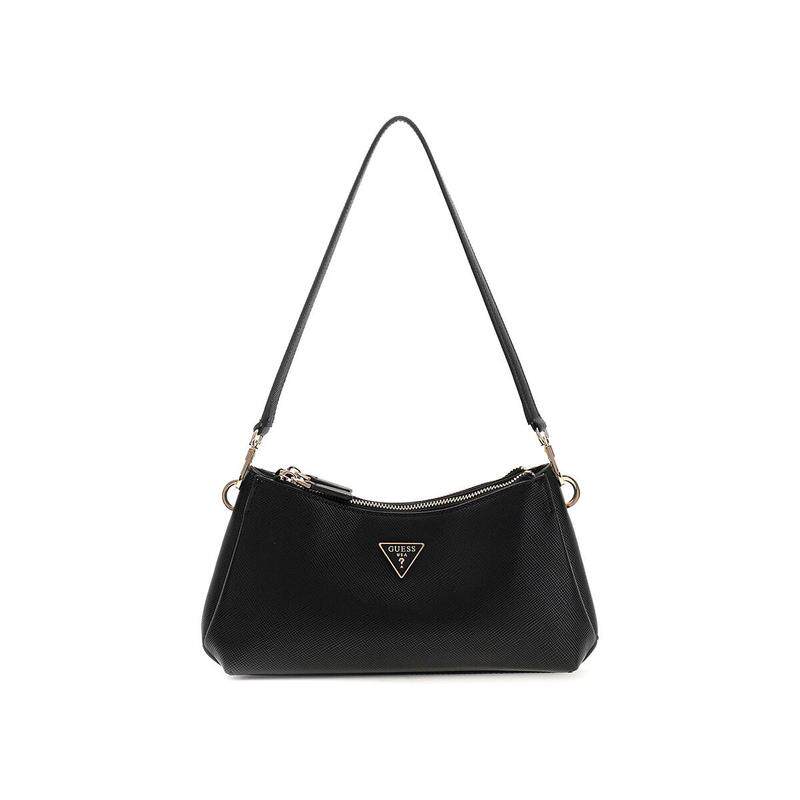代购GUESS女士手提包日常携带轻便收纳多口袋设计可调节肩带黑色