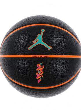 代购JORDAN篮球高抓地力耐久性强形状保持力室内外通用黑色橙色