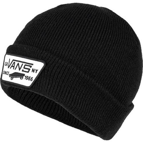 海外代购VANS男士帽子保暖防寒罗纹卷边通勤滑雪冬季毛线帽