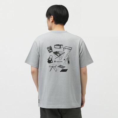 代购SnowPeak男士户外T恤透气速干舒适短袖T恤圆领短袖休闲T恤