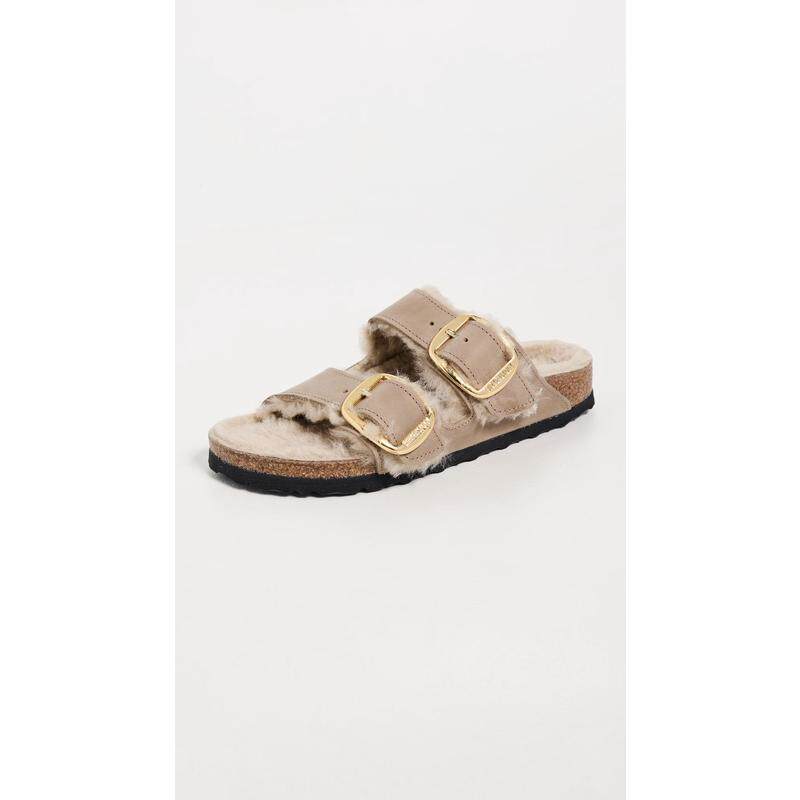 代购Birkenstock女士拖鞋透气软底舒适脚床防滑橡胶底羊剪绒内里