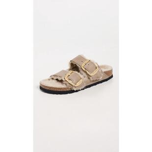 代购Birkenstock女士拖鞋透气软底舒适脚床防滑橡胶底羊剪绒内里