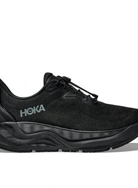 代购Hoka OneOne女士跑步鞋防滑透气稳定支撑运动鞋黑色网面