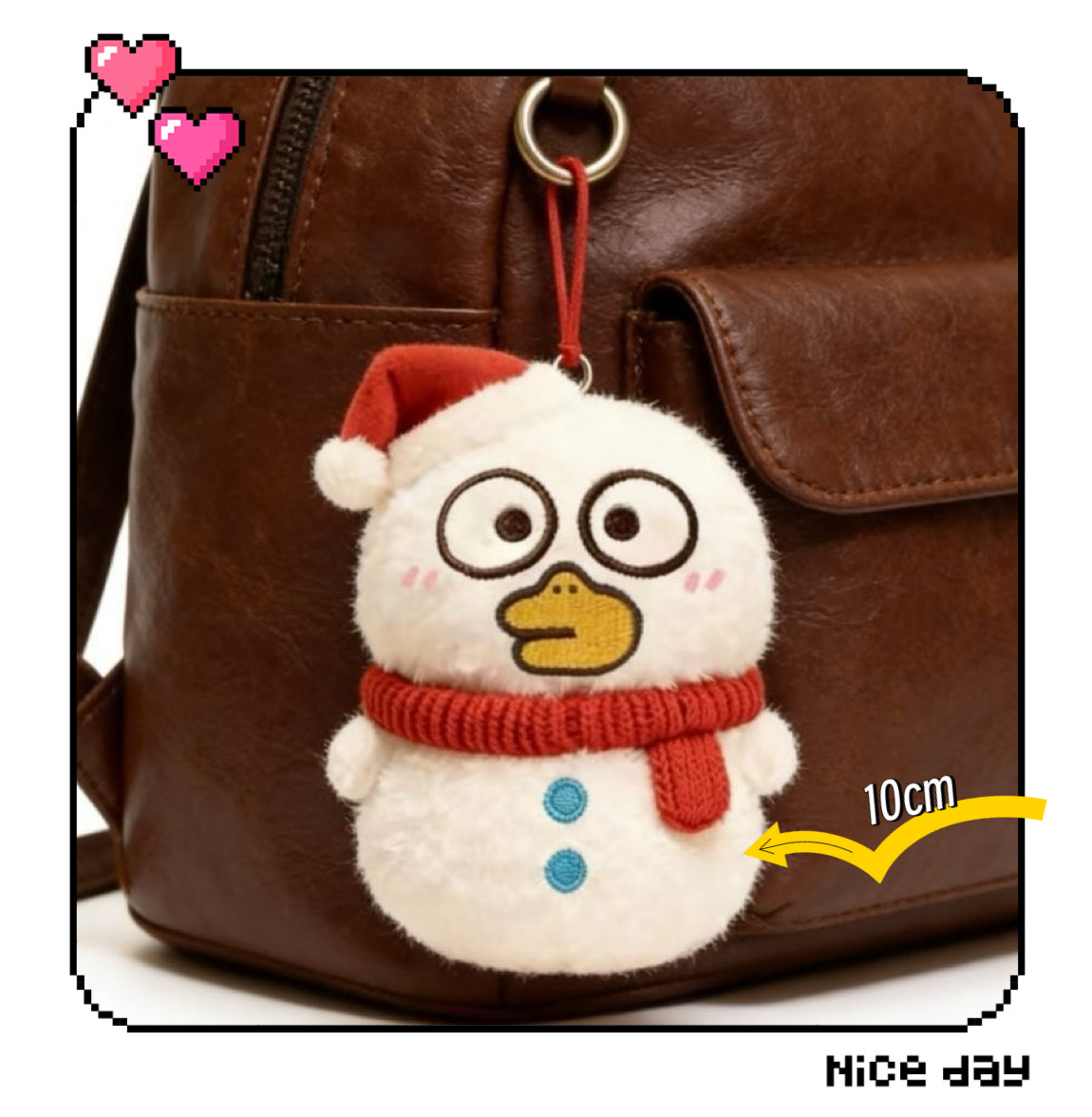 圣诞小刘鸭玩偶10cm毛绒公仔吉祥物可爱周边玩偶毛绒挂件新年礼物,模玩/动漫/周边/娃圈三坑/桌游,棉花娃娃,淘宝优惠券,粉丝福利购,淘宝优惠卷