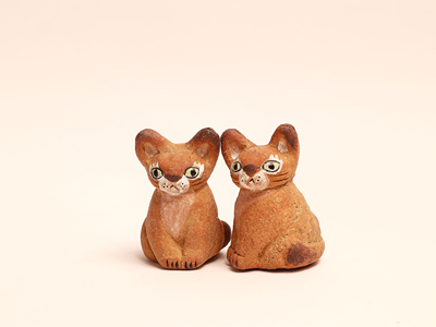 艺术原创手作阿比西尼亚猫咪办公室家居咖啡店摆件装饰礼品摆设