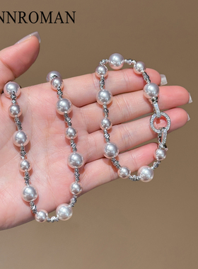 曼塔玫瑰紫珍珠轻奢小众手链