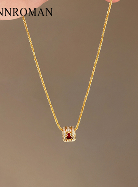 轻奢红色转运小蛮腰福禄项链