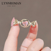 LYNNROMAN日系可爱糖果胸针女2022年新品 小众爱心别针领针防走光
