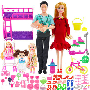 怀孕了怀孕的娃娃玩具套装孕妇会生孩子美人鱼公主生宝宝