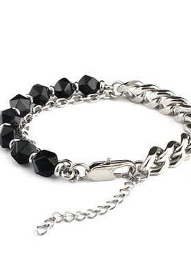 梵亚格饰品梵亚格钛钢素款手链古巴叠戴手串潮ins小众设计