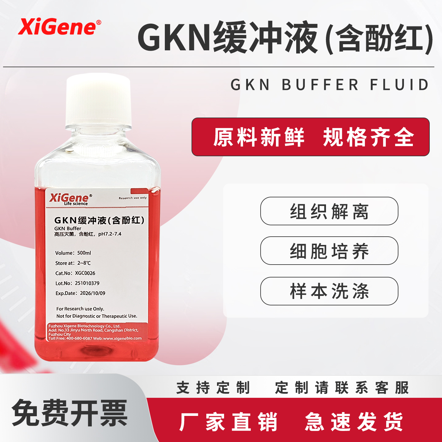 GKN缓冲液（含酚红，pH7.2-7.4）