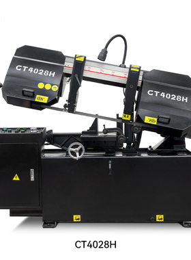 呲铁CT4028H液压金属带锯床半自动锯床双立柱卧式金属切割机锯床