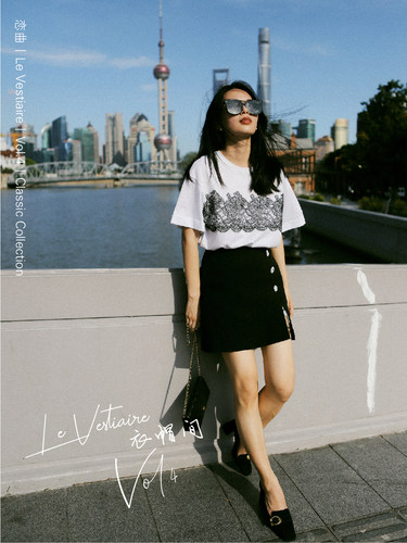 奈时衣帽间恋曲开衩钻扣装饰显瘦