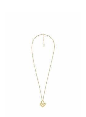 代购Fossil/化石女士金色抛光不锈钢锁扣可调节项链