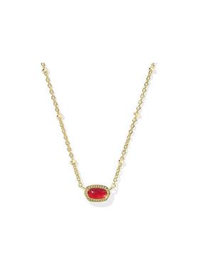 代购Kendra Scott饰品女士项链简约精致时尚百搭红色椭圆形