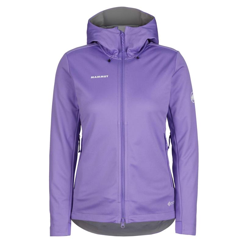 代购Mammut女士软壳衣防风透气保暖户外夹克连帽长袖登山外套