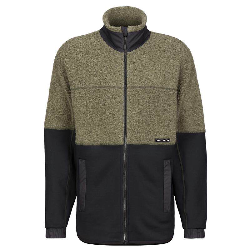 代购Ortovox男士抓绒衣保暖透气保暖层男款抓绒衣立领长袖
