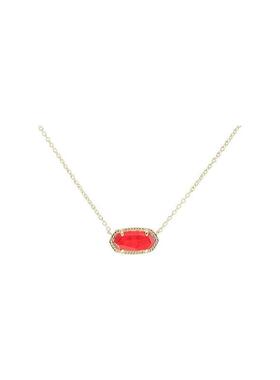 代购Kendra Scott饰品女士项链简约优雅百搭时尚红色椭圆形