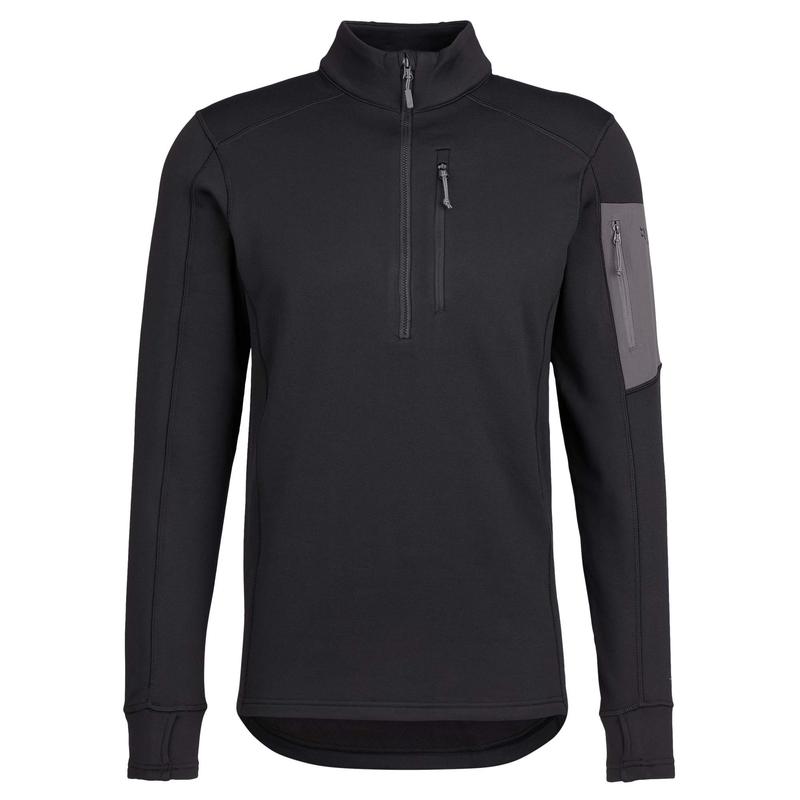 代购rab男士抓绒衣保暖透气快干户外上衣半拉链立领运动外套