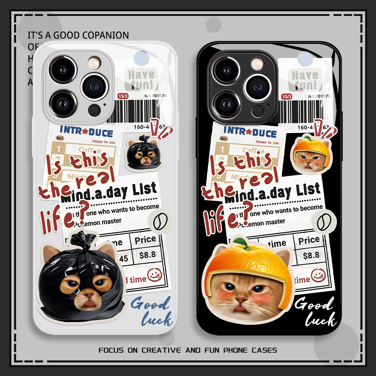 报纸minday猫手机壳适用i