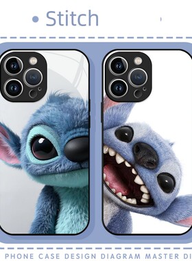 苹果16华为Mate70 Stitch iPhone 15 Pro Max星际宝贝60电影14外围缝合Oneplus 13卡通Oppo可爱的Vivo关节