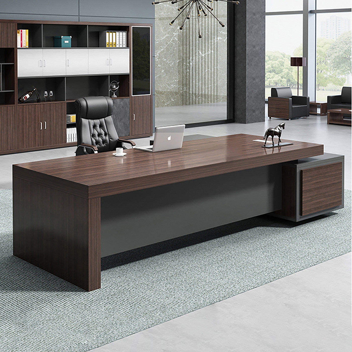 老板桌总裁桌简约现代单人组合