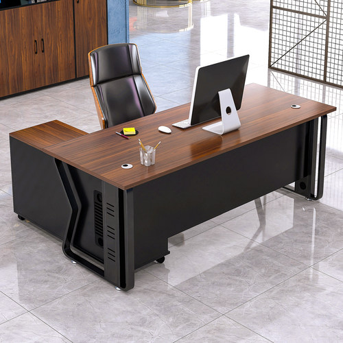 老板办公桌简约现代钢架组合