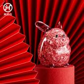 生日礼物 钱隆龙萌版 北京印钞厂 十二生肖碎钞摆件暴发虎.兔财主.