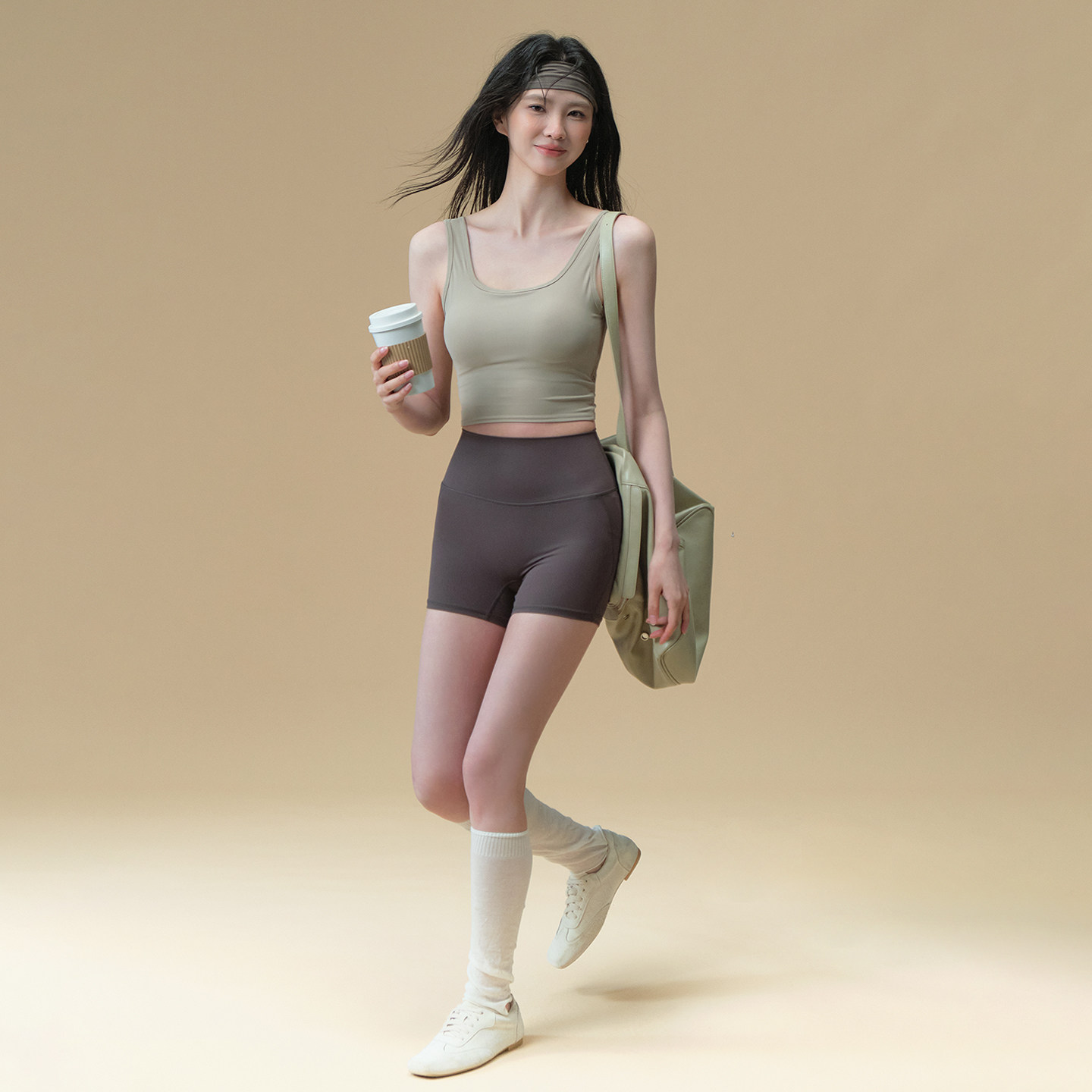 运动内衣女夏季防震聚拢交叉美背瑜伽服套装跑步训练健身文胸背心