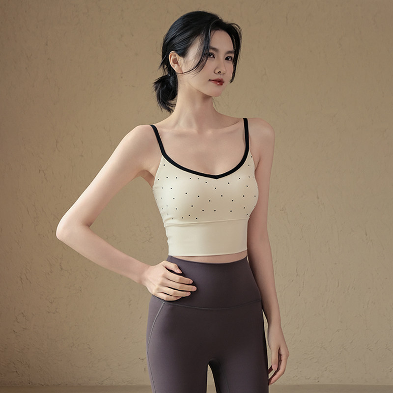 运动内衣女防震收副乳固定杯瑜伽服背心吊带普拉提训练健身文胸夏
