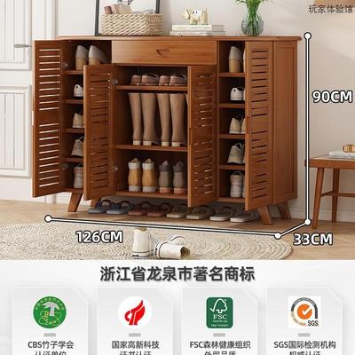 鞋柜家用门口实木门外小户型有门玄关柜室外过道电梯口楼道外鞋架