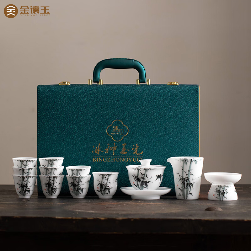 金镶玉温文杰大师手作冰种羊脂玉瓷送长辈领导结婚乔迁新居伴手礼