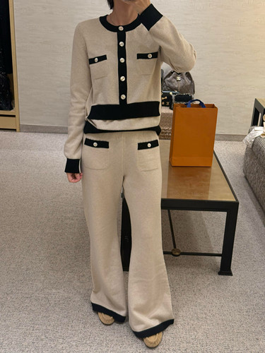 Freya顶版香蝴蝶结针织套装