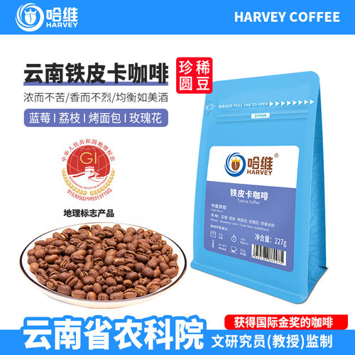 哈维手冲云南铁皮卡咖啡圆豆227g