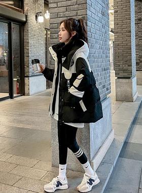 LILY MOST黑色短款派克羽绒服2025年冬季小个子高级感外套