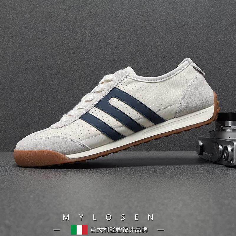 迈洛森2026春季新款男鞋透气阿甘鞋拼色运动休闲鞋软底百搭潮鞋