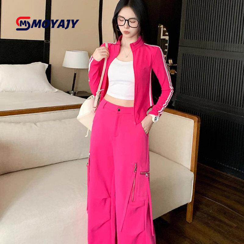 MOYAJY品牌休闲运动装套装女春秋季新款高级感韩卫衣工装裤两件套